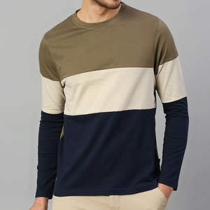 ผู้ผลิตเสื้อยืด OEM เสื้อยืดคอตตอน 100% แบบกำหนดเอง เสื้อยืดแขนยาวสองสีสำหรับผู้ชาย เสื้อยืดออกกำลังกายสำหรับขาย พร้อมดีไซน์เปล่า - Product Image 1