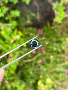 100% Topacio Azul Londres genuino y Natural redondo 4,20 quilates piedra suelta perfecta para anillo joyería collar colgantes piedras preciosas sueltas - Product Image 2