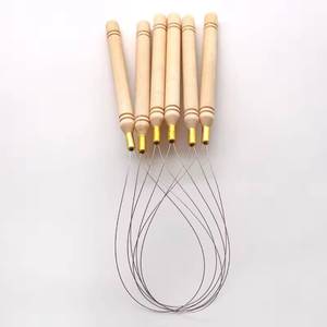 Most Selling Hair Extensions Tool Pulling Loop <b>Needle</b> Wooden <b>Threader</b> Wire Pulling Hook Tool for Extension Wood Metal for Women - Product Image 5