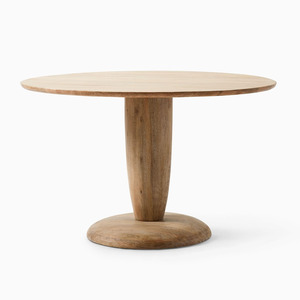 Table à manger sur piédestal de forme ronde, nouveau design tendance, très belle table à manger sur piédestal en bois de manguier massif, 4 à 6 places, table à manger de luxe - Product Image 2