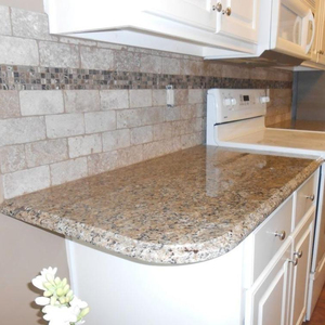 Diseño moderno Premium marfil marrón pulido 3cm de espesor losa de piedra de granito superficie duradera gran formato - Product Image 5