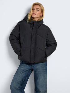 Logo personnalisé noir haute qualité nouveau design veste matelassée pour femmes polyester tricoté remplissage hiver - Product Image 6