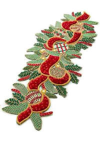 Hecho a mano hermoso diseño de flores corredor de cuentas para cocina y mesa de comedor estampado floral decoración del hogar hecho en La India - Product Image 4