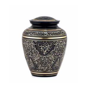 Hot Selling Hand Crafted Brass Cremation Urns Funeral Urn For Human White Metal Urn Cremation Custom Design With Top Quality - Product Image 4