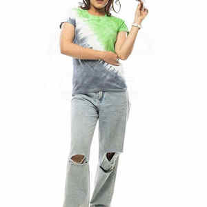 คอเสื้อคอกลมสำหรับสตรีทแวร์ผ้าฝ้าย100% สำหรับผู้หญิงคอตั้งพิมพ์ลายดีไซน์ใหม่ออกแบบได้ตามต้องการสำหรับฤดูร้อน - Product Image 4