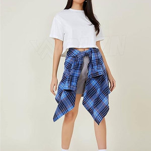 Vente en gros de top court avec impression de logo personnalisé pour femmes nouvel arrivage de haut court ras du cou pour femmes - Product Image 5