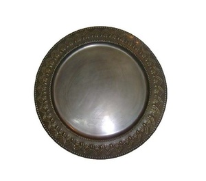 Assiette de présentation de mariage ronde minimaliste de créateur assiettes de dessous et de service décoratives en métal jetables à la mode - Product Image 1