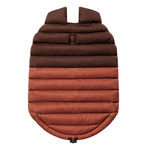 PuffShield Winter Jacket Brown Quilted Dog Coat Warm Lightweight Puffer Vest For Small Medium Large Dogs Cold Weather - Product Image 5
