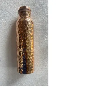 custom hand made hammered copper water bottles in 750 ML ideal for resale by home decoration stores