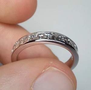 D Color Baguette Cut Lab Grown Diamonds Wedding <b>Ring</b> Beautiful Sterling Silver Eternity <b>Ring</b> for <b>Men</b> Women Gift for Her - Product Image 3