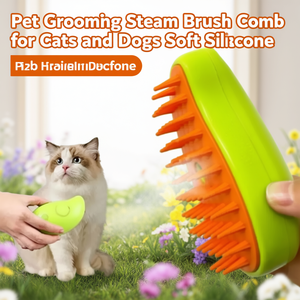 <b>Pet</b> Grooming Steam <b>Brush</b> Comb for Cats and Dogs Soft Silicone - Product Image 3