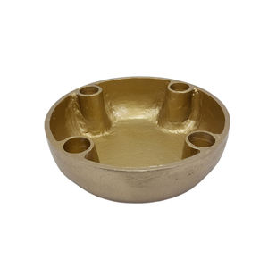 Portavelas de Adviento de Metal de hierro de diseño elegante acabado de melocotón para el hogar evento de Navidad fiesta iluminación decorativa personalizada a granel - Product Image 2