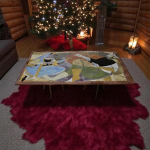 Mesa de mármol rectangular de Arte Moderno Premium con trabajo de incrustaciones Mesa de comedor de mármol contemporáneo Superficie Decoración para el hogar - Product Image 4