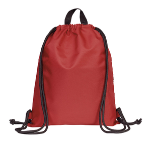 Yellow <b>Drawstring</b> <b>Backpack</b> With Zipper Pocket Portable Polyester Sport Bag Outdoor Use Best Price Wholesale OEM Supplies - Product Image 2