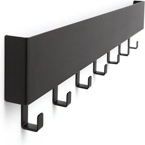 Crochet mural au design moderne à sept plaques de métal légères pour salle de bain hôtel école-produit de crochets et de rails - Product Image 4