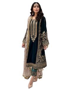 Vestidos de fiesta Chaton estilo pakistaní e indio Salwar Kameez vestido de tres piezas recién llegados 2025 para la temporada de deshierbe - Product Image 6
