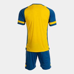 Jersey de fútbol amarillo y azul, uniforme de fútbol de poliéster 100%, ropa de equipo de alta calidad, conjuntos de corte automatizado, venta completa personalizada - Product Image 2