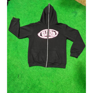 Sweat à capuche réversible brodé pour homme, nouveau style, fermeture éclair, confortable à porter, sweat à capuche réversible brodé pour homme - Product Image 1