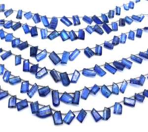 Perles de forme fantaisie à facettes en kyanite bleue naturelle Perles de pierres précieuses en kyanite naturelle 7 ''pouces - Product Image 1