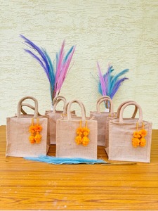 Bolsas de compras de yute de arpillera personalizadas para despedida de soltera, regalos de playa, bodas, dama de honor, bolsas al por mayor - Product Image 2