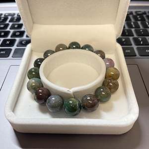 Bracciale in pietra naturale da donna 12mm con perline in agata stile carino da 7 8.5 pollici braccialetti in rilievo con confezione regalo - Product Image 6