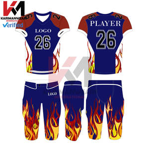 Uniforme de fútbol americano hecho a medida de alta calidad para hombres, tela Premium, transpirable, duradero, pantalones de camisetas de equipo personalizados - Product Image 6