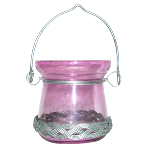 Handmade Item Hanging Hurricane Lantern With Rattan Work <b>Glass</b> Jar Rustic Handicraft Unique Design 2025 Top Standard Product - Product Image 1