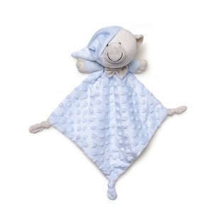 Ositos de Peluche Doudou en Azul, Tejidos con Patrón de Puntos - Product Image 1