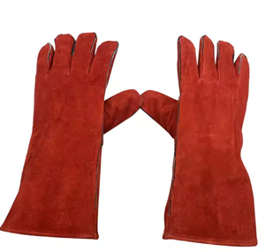 Venta al por mayor de guantes de construcción para el trabajo guantes de trabajo de cuero de vaca para jardinería soldadura conductor patio trabajo pesado hombres - Product Image 3