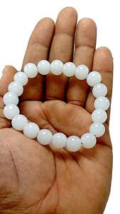 Crystal <b>bracelet</b> White Jade Round <b>Beads</b> <b>Bracelet</b> 8mm Stone Gemstone Fashion <b>Men</b> and Women Gift Energy - Product Image 3