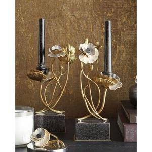 Ensemble de bougeoirs en laiton en métal à la demande énorme avec forme et taille personnalisées utilisation finie polie brillante dorée pour centre de table - Product Image 2