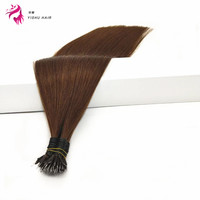 Échantillon gratuit vente en gros 12A qualité vierge Nano Ring extensions de cheveux humains russes à double tirage Nano Ring Ti