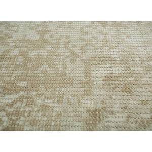 พรมทอมือขนาดใหญ่แบบสั่งทำพิเศษ ทำจากขนสัตว์และใยวิสโคส สีเบจและสีน้ำตาล ลายเหรียญตรา สำหรับห้องโถงทางเดินในบ้าน รุ่น Phwv-97 พรมรูปทรงสี่เหลี่ยมผืนผ้า - Product Image 3