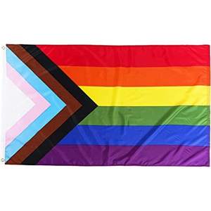 Paquete de 2 Banderas del Orgullo para Exteriores, Bandera LGBTQ de Doble Cara de 3x5, Bandera del Orgullo del Progreso, Banderas Lésbicas, Bandera Arcoíris Gay LGBT - Product Image 6