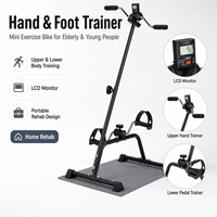 BNcompany Haute Qualité Portable En Acier Construction Pédale Exerciseur Équipement De Fitness À Domicile pour Jambe Bras Entraînement Cardio Stepper