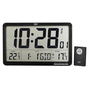 Reloj de Pared Negro Multifunción con Control por Radio (36.5x2x22cm) Modelo 0M356000 - Product Image 1