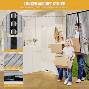 Thiết kế hiện đại nhiều kích thước cửa từ Rèm Nhà cung cấp bay Màn hình cửa ra vào cửa sổ từ màn hình PP Polyester - Product Image 4