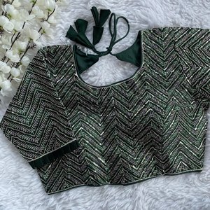 Indian Boutique Traditional Readymade Fancy Ethnic Blouse Stylish and Comfortable Ready to Wear Designer Fancy Latest BlousesA54 - Product Image 1