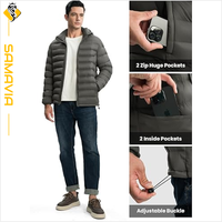 Veste d'hiver pour homme Samavia, imperméable, respirante, avec fermeture éclair, doublure en coton, style tendance pour l'extérieur