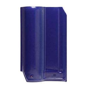 Tuiles de toit en céramique bleues WAVE - Imperméables, résistantes au vent et au feu - Forme rectangulaire pour les toits de villas modernes - Product Image 1