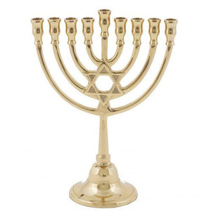 Ménorah en laiton massif de style temple personnalisé, 21 pouces de haut, Hanoucca, Chanoucca, meilleur des décorations, judaïca, chandelier juif - Product Image 2