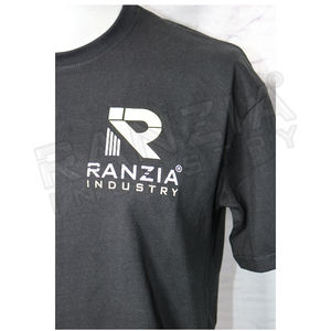 Custom Logo <b>Black</b> Cotton <b>TShirt</b> Ranzia Industry Gym Wear Unisex OEM Tee for Fitness & Casual Use - Product Image 3