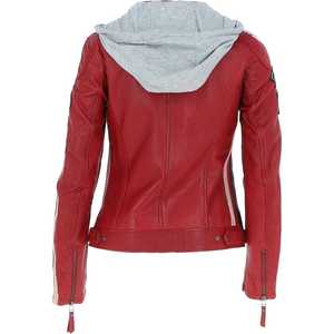 Chaquetas de cuero personalizadas de tendencia superior para mujer, diseño de cuello vuelto sólido, mangas completas, forro de satén transpirable - Product Image 3