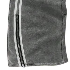 กางเกงวอร์มขายาวสำหรับผู้ชายกางเกงวิ่งขายาวพิมพ์ลายกรดมีซิป - Product Image 3