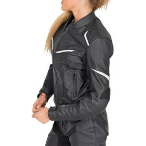Meilleures poitres-poches en maille à fermeture éclair complète Vestes en cuir Pu pour motards à manches longues pour femmes Veste de moto d'hiver - Product Image 6