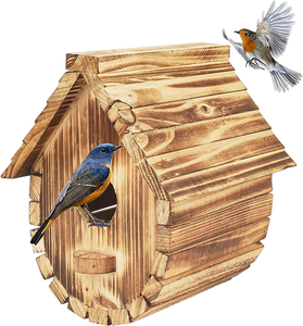 Casa de pájaros de madera para jardín en calidad duradera con acabado fantástico Comedero de pájaros de madera con diseño diferente a precios de fábrica - Product Image 5