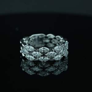 แหวนเพชรสำหรับ1.15Ct ที่โตในแล็บสุดหรูตัด VS1 IGI ได้รับการรับรองว่าเป็นสีโรสโกลด์เงินทองหมั้นงานแต่งงานเครื่องประดับ - Product Image 2