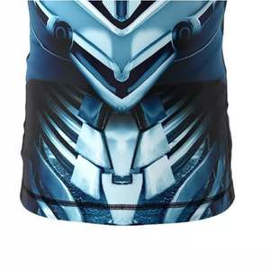 Chemise de compression imprimée avec logo personnalisé pour hommes vente en gros de MMA Rash Guard sublimé BJJ Gear anti-UV UPF50 lavé - Product Image 6