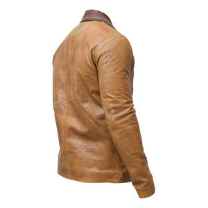 Blouson aviateur en cuir pour homme de qualité supérieure, col montant, durable, à capuche, pour l'hiver, pour la conduite en plein air, pour la mode urbaine - Product Image 3