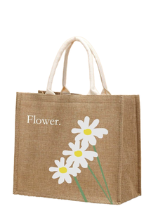 Reusable Laminated Jute <b>Tote</b> <b>Bag</b> - Eco, Custom Printed Logo, Bamboo Handle, Sustainable Shopping Option - Product Image 4